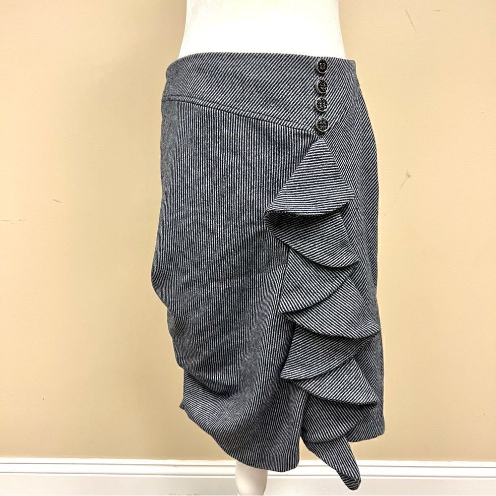 Eva Franco cinched wool blend pencil length skirt Sz6